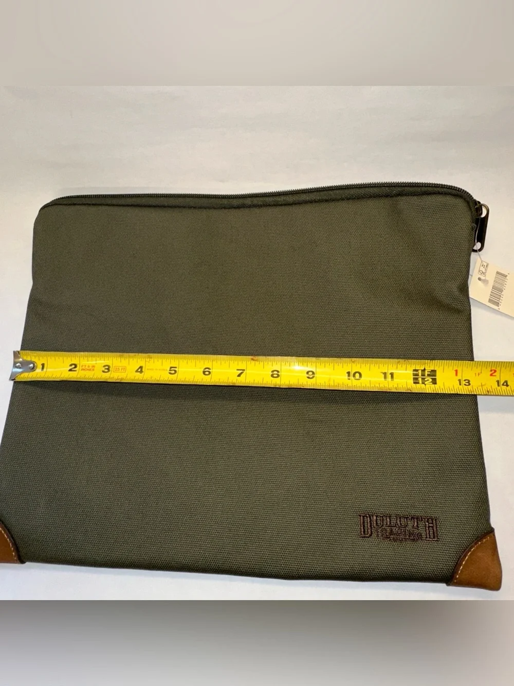 New Duluth Trading Co Fire Hose XL Parts Bag Olive Canvas Utility Pouch NWT